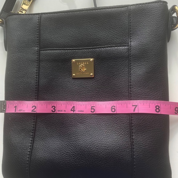 LRL Leather crossbody shoulder bag | Black - Picture 10 of 16